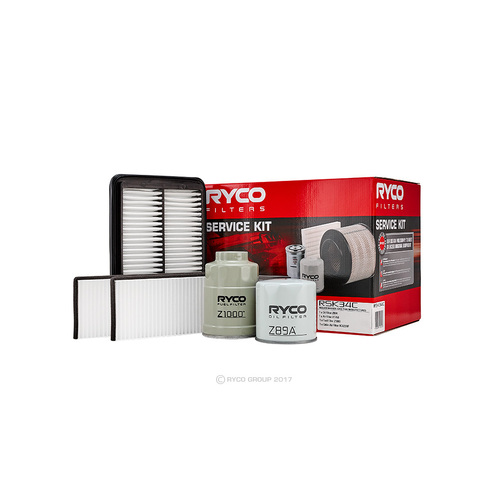 Oil Air Fuel Filter Service Kit Ryco RSK34C  for NISSAN NAVARA D40 2.5L 08/07-12/15