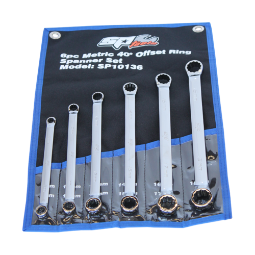 SP Tools Spanner Set Ring 45 Degree Off Set Metric 6 Piece SP10136