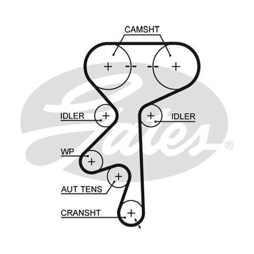 Timing Belt Gates T1094 for Holden Tigra XC Convertible 1.8 Petrol Z18XE