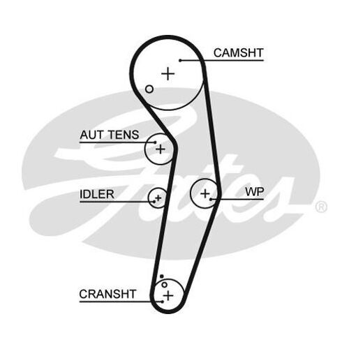 Timing Belt Gates T1547 for Volkswagen Caddy 2KB, 2KJ, 2CB, 2CJ Wagon  TDI 1.9 Diesel BLS,BJB