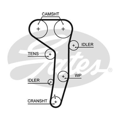 Timing Belt Gates T1604 for Skoda Superb 3T4 Hatchback TDI 2.0 Diesel BKD,CFFB,CLJA