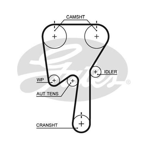 Timing Belt Gates T311 for Volvo S60 384 Sedan T5 2.3 Petrol B 5234 T3