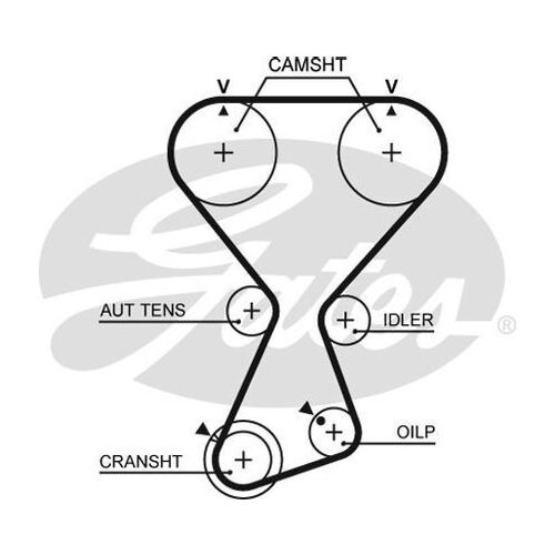 Timing Belt Gates T313 for Hyundai Sonata EF Sedan 2.4 Petrol G4JS