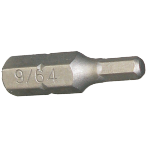 9/64" x 1/4" Hex In-Hex Insert Bit T&E Tools 30654