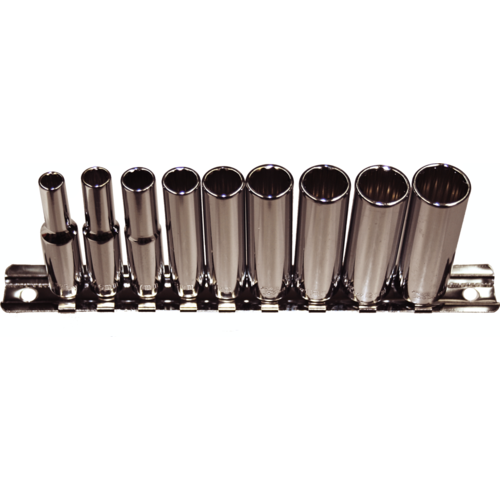 9 Piece 1/4"Drive Deep Sockets T&E Tools 92510