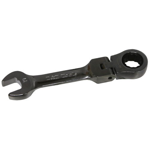 18mm 12Pt. Stubby Flex-Head Ratchet Wrench T&E Tools S59018