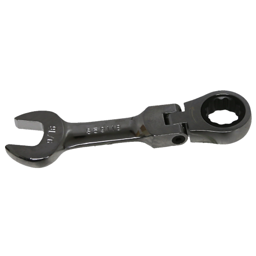 9/16" 12Pt. Stubby Flex-Head Ratchet Wrench T&E Tools S59118