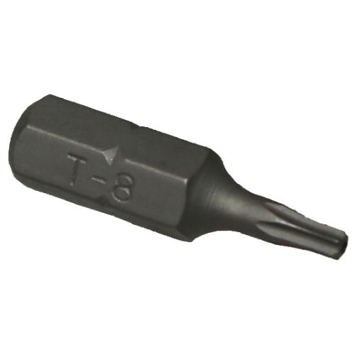 T8 1/4" Hex Tamper Torx Bit T&E Tools T3008