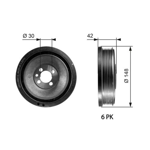 Harmonic Balancer Pulley Gates TVD1048